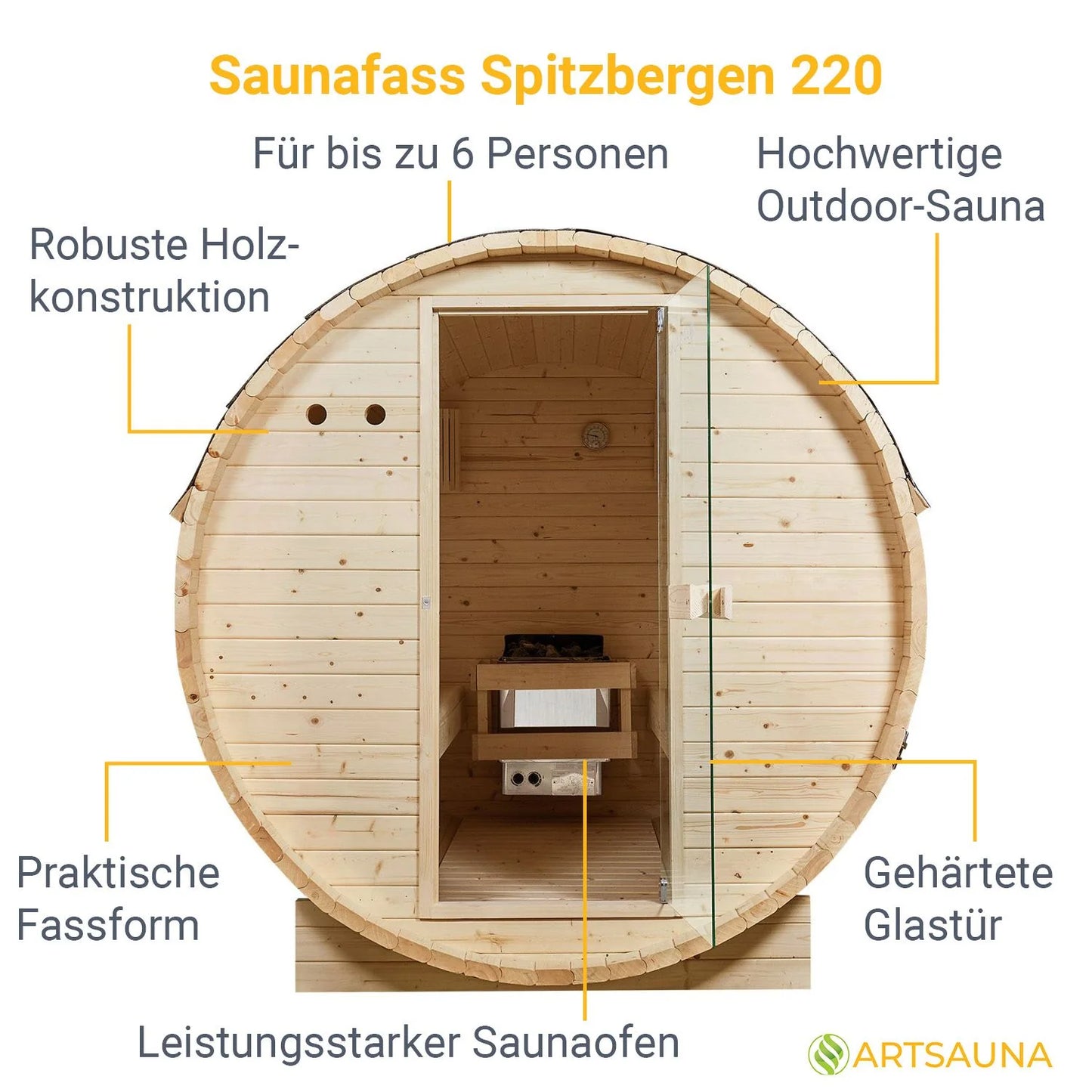 Sauna tonneau 2026 au Spitzberg avec four à sauna