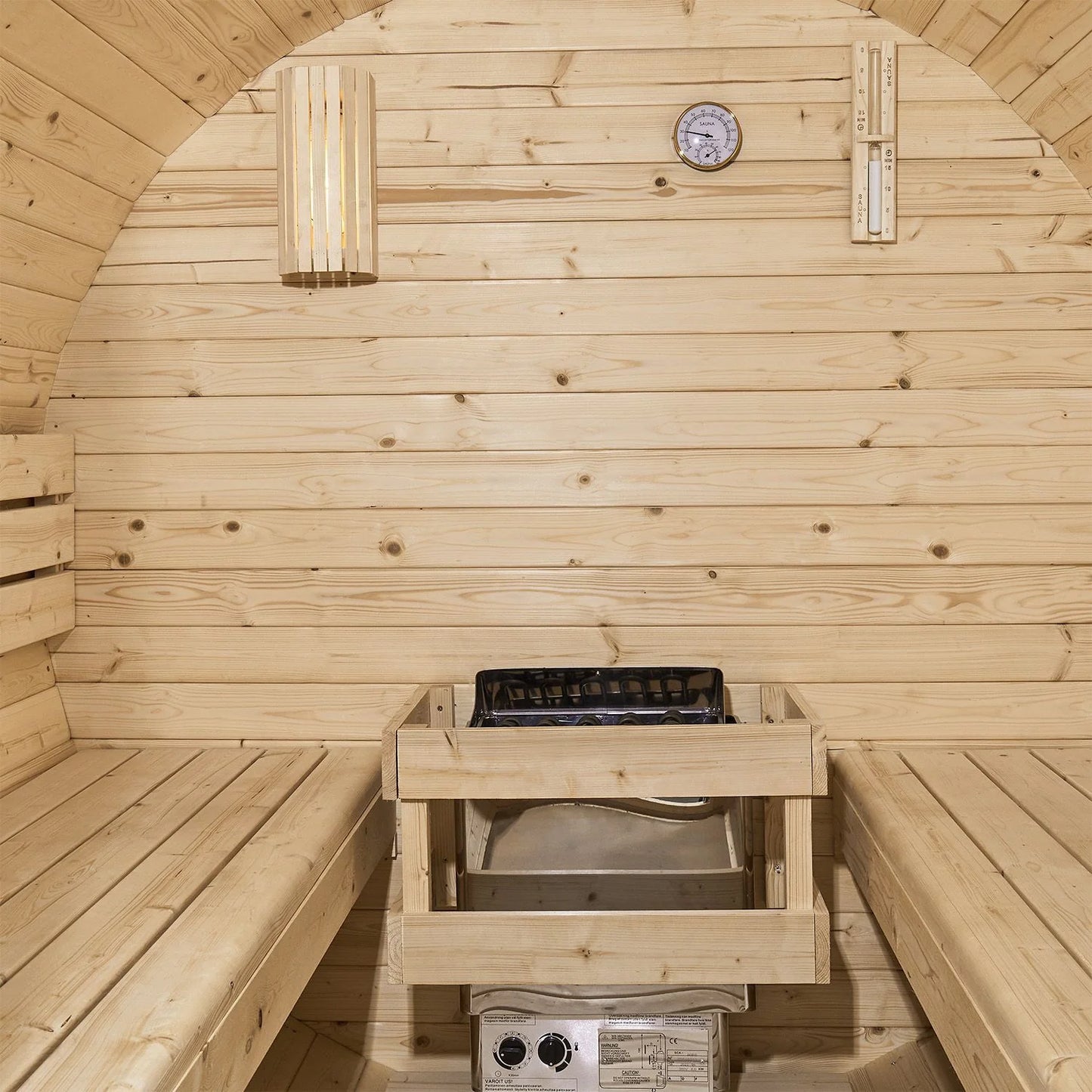 Sauna tonneau 2026 au Spitzberg avec four à sauna
