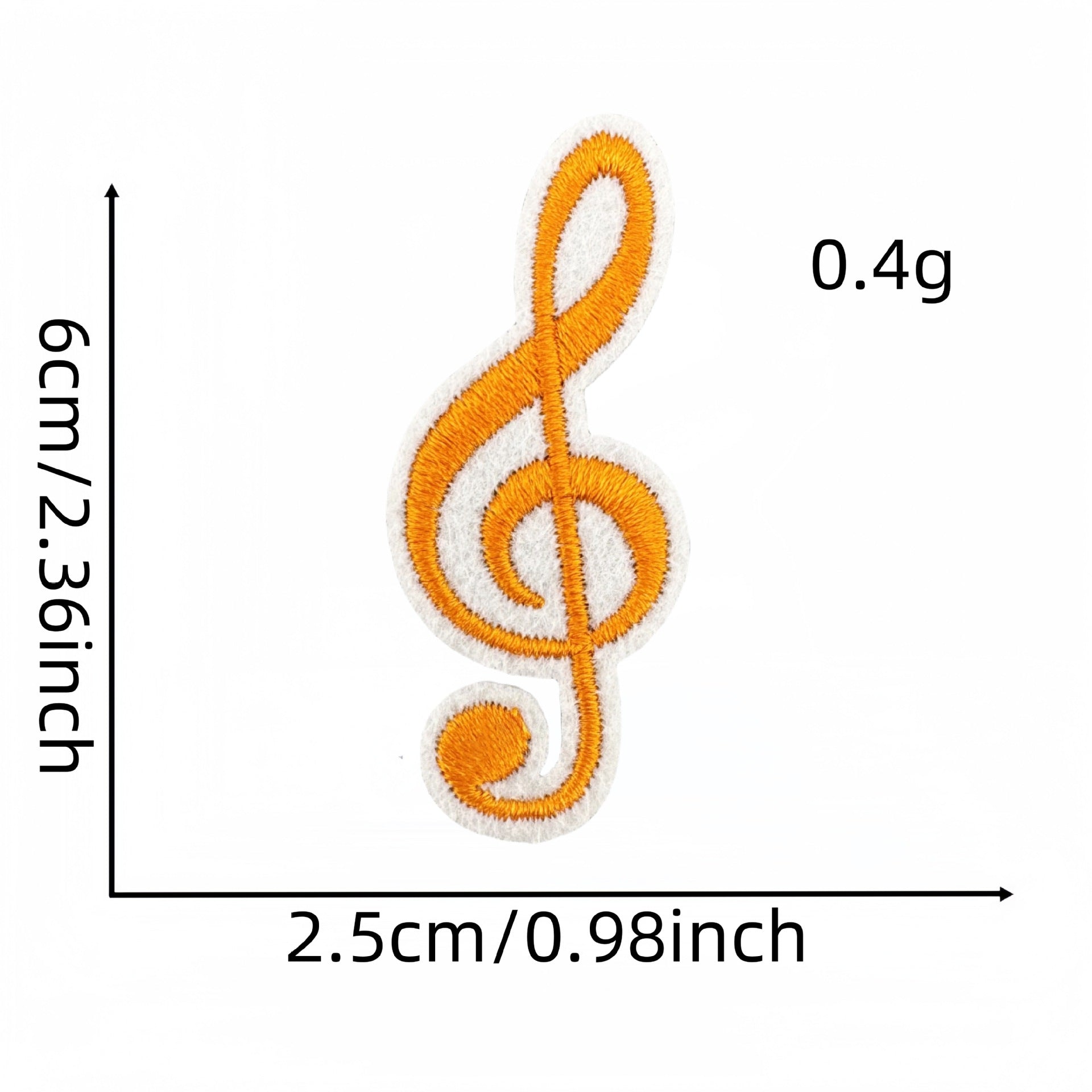 colorful music note embroidered patches iron on