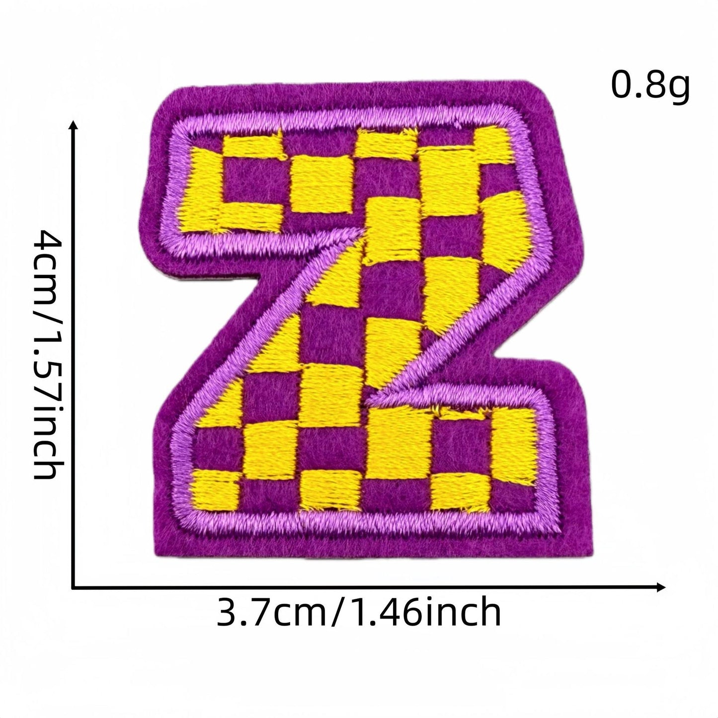 colorful alphabet embroidered patches A to Z letter design iron on