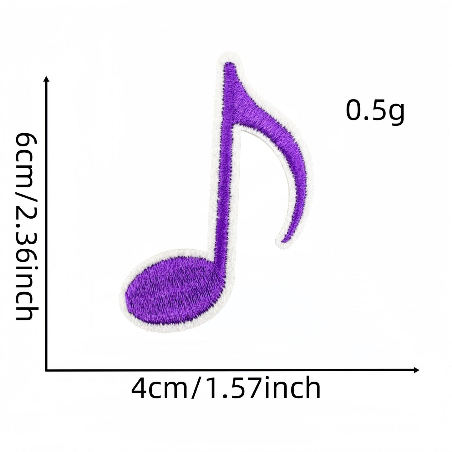 colorful music note embroidered patches iron on