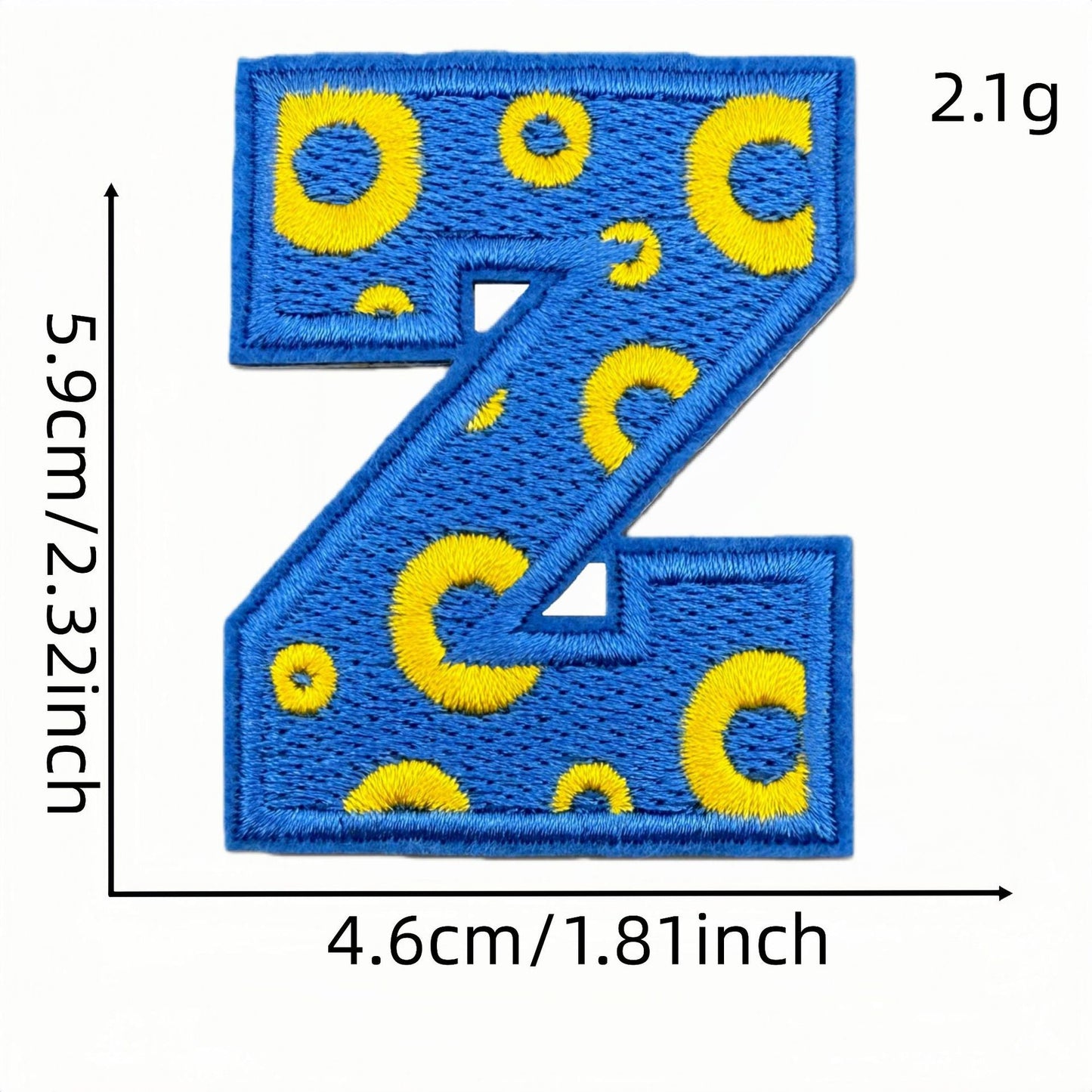 26 letter embroidered patches polka dot pattern A to Z iron on