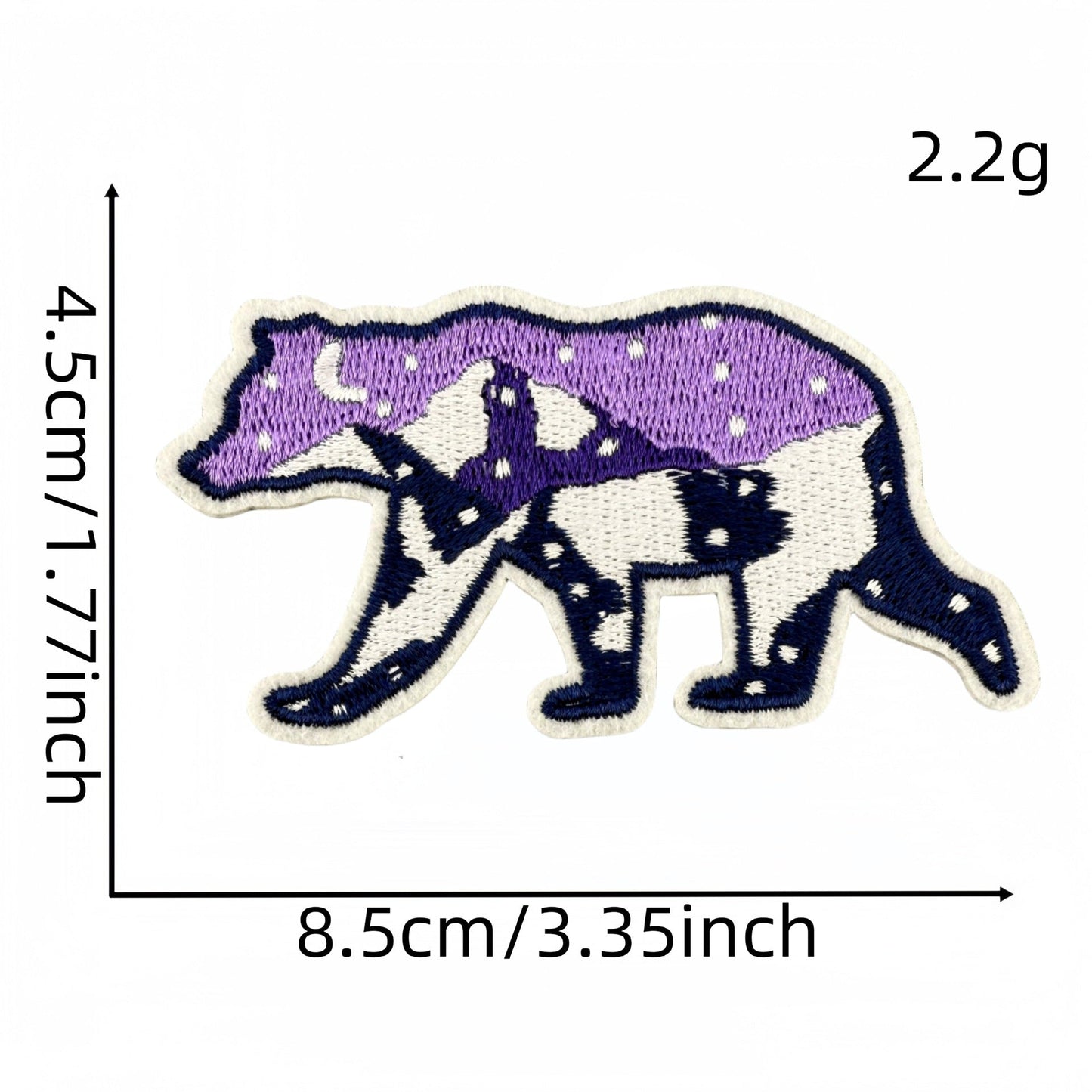 scenic bear embroidered patches nature landscape design iron on