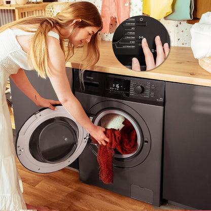 Cecotec Lave-Linge 9Kg Chargement Frontal Bolero Dresscode 9410 Inverter A. 1900W, 1400 tr/min Réglable, 16 Programmes, Faible Consommation d'Énergie, Vapeur, Stérilisation du Linge
