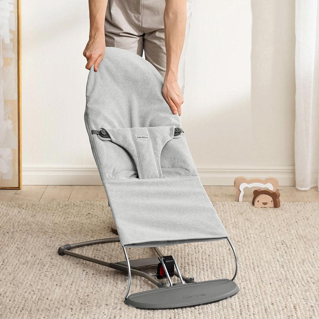 2026 BabyBjörn Bouncer Bliss Woven Mélange - Gris Clair