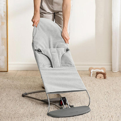 2026 BabyBjörn Bouncer Bliss Woven Mélange - Gris Clair