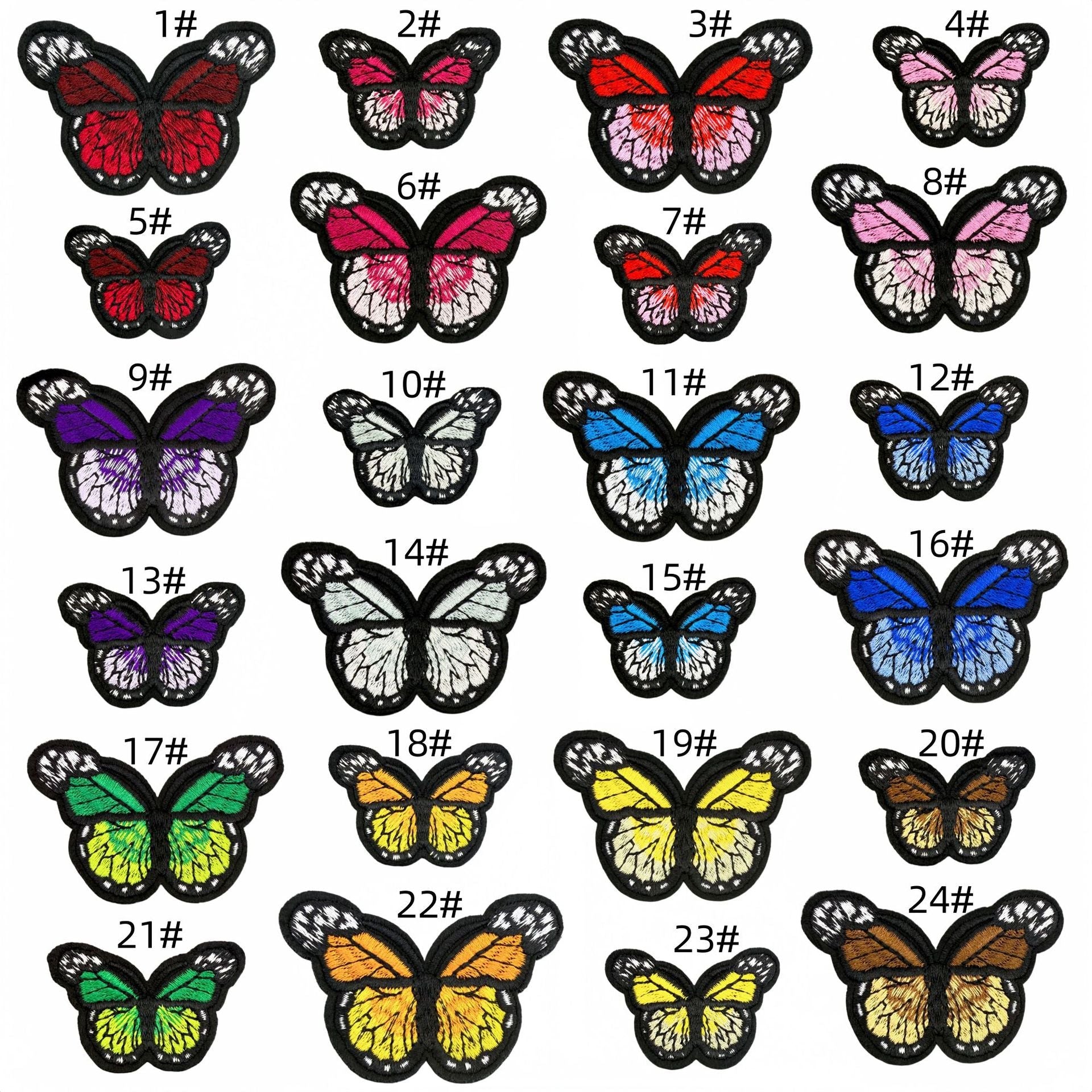 colorful butterfly embroidered patches multicolor design iron on