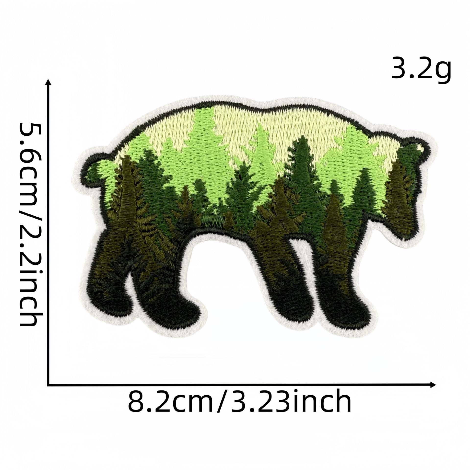 scenic bear embroidered patches nature landscape design iron on