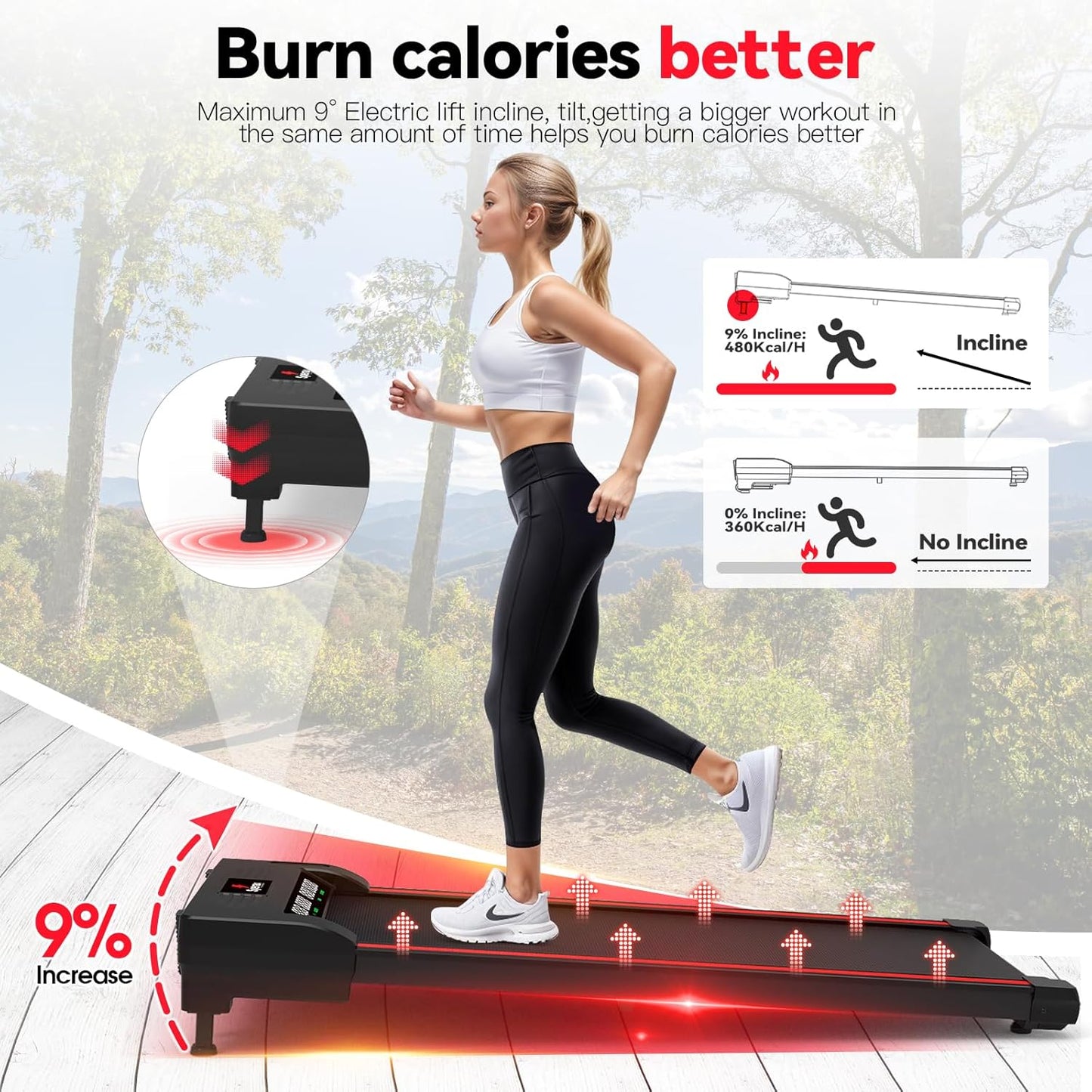 2026 Sperax Tapis de Marche Vibrant avec Application, Tapis de Course 3 en 1 Sous Bureau, 2,5HP Faible Bruit, Tapis de Marche avec Télécommande, Tapis de Course Portable pour Bureau à Domicile