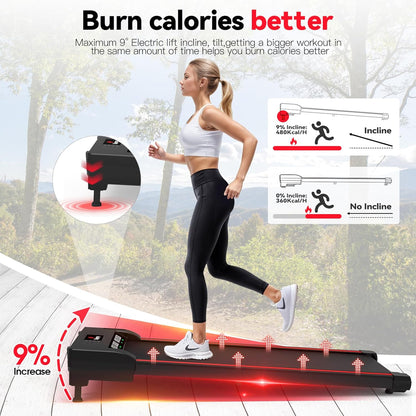 2026 Sperax Tapis de Marche Vibrant avec Application, Tapis de Course 3 en 1 Sous Bureau, 2,5HP Faible Bruit, Tapis de Marche avec Télécommande, Tapis de Course Portable pour Bureau à Domicile