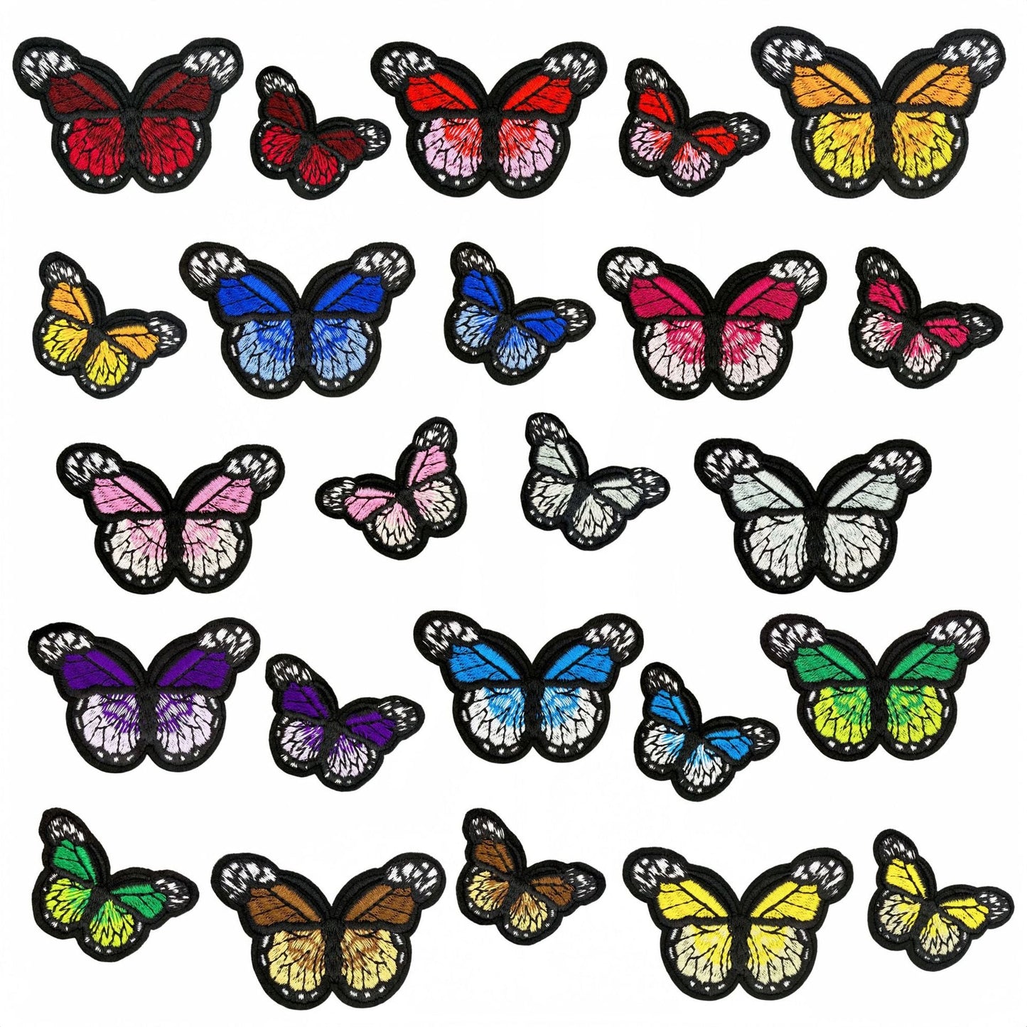 colorful butterfly embroidered patches multicolor design iron on