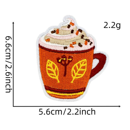 autumn harvest embroidered patches fall seasonal design iron on