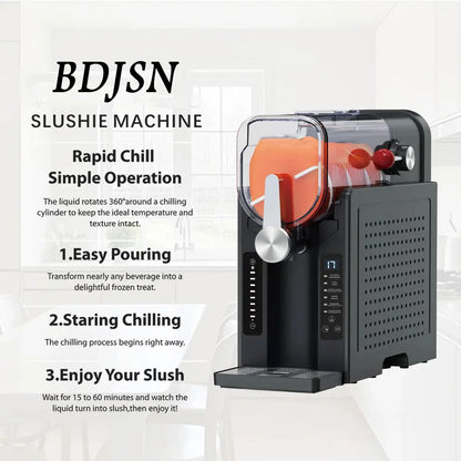 2026 Machine à Boissons Slush Automatique, 1600 ml, Machine à Glace Soft, Pas de Glace Nécessaire, Écran LED, 6 Programmes Préréglés, Pour Maison, Restaurant, Bureau, Snack Bar, Magasin de Boissons Fraîches