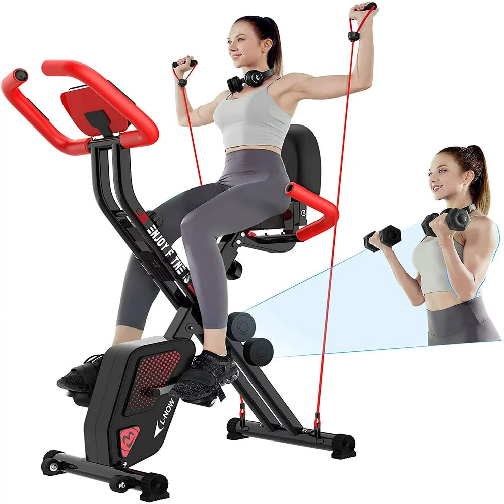 Vélo d'entraînement pliable Pooboo 3 en 1 pour la maison, supportant jusqu'à 136 kg (300 lb).