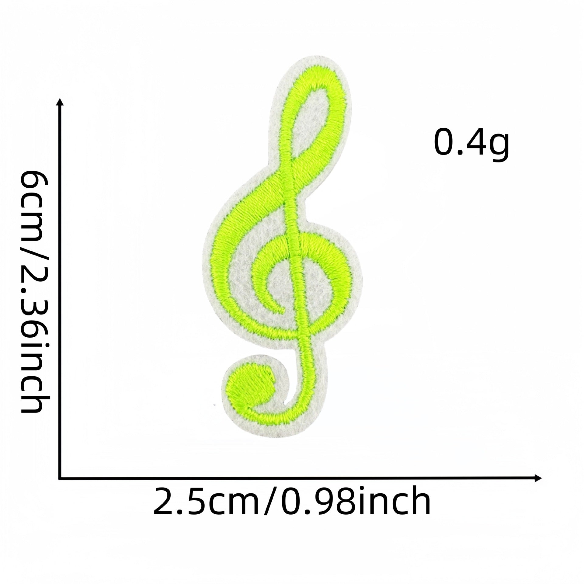 colorful music note embroidered patches iron on