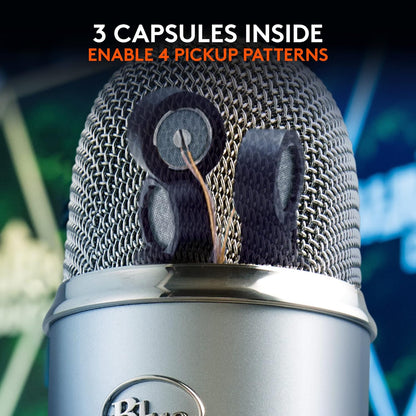 2026 Logitech for Creators Microphone USB Blue Yeti (Noir)