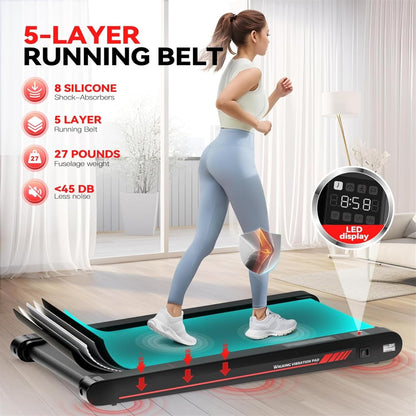 2026 Sperax Tapis de Marche Vibrant avec Application, Tapis de Course 3 en 1 Sous Bureau, 2,5HP Faible Bruit, Tapis de Marche avec Télécommande, Tapis de Course Portable pour Bureau à Domicile