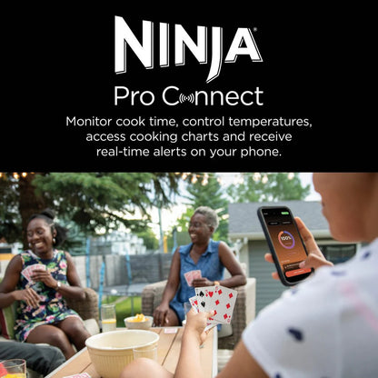 2026 Ninja Woodfire Pro Connect XL Barbecue et Fumoir Électrique avec Support et Housse