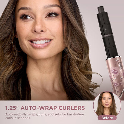 2026 Système de coiffage et de séchage Shark HD430 FlexStyle, sèche-cheveux brosse puissant et multi-styler avec boucleurs Auto-Wrap, brosse plate, brosse ovale et embout concentrateur, coloris Stone