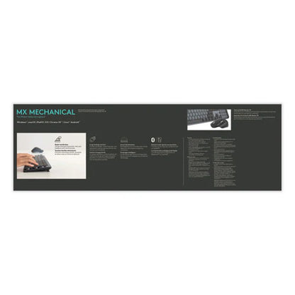 2026 Clavier Mécanique Sans Fil MX Mechanical Performance – Rétroéclairé, Touches Basses, Ergonomique, Connectivité Multi-Appareils, Finition Graphite