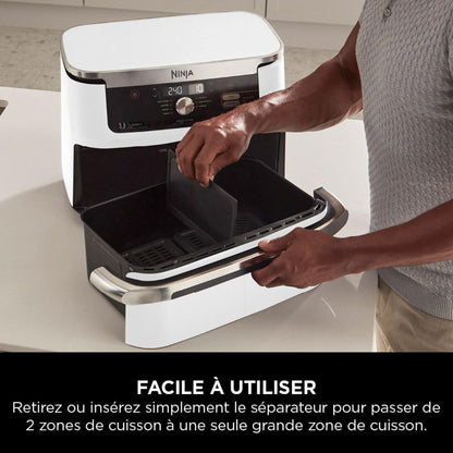 2026 NINJA Foodi AF500EU – Friteuse à Air Chaud FlexDrawer 10,4 L, Double Zone avec Séparateur Amovible, 7 Fonctions de Cuisson – Édition Limitée Haute Performance