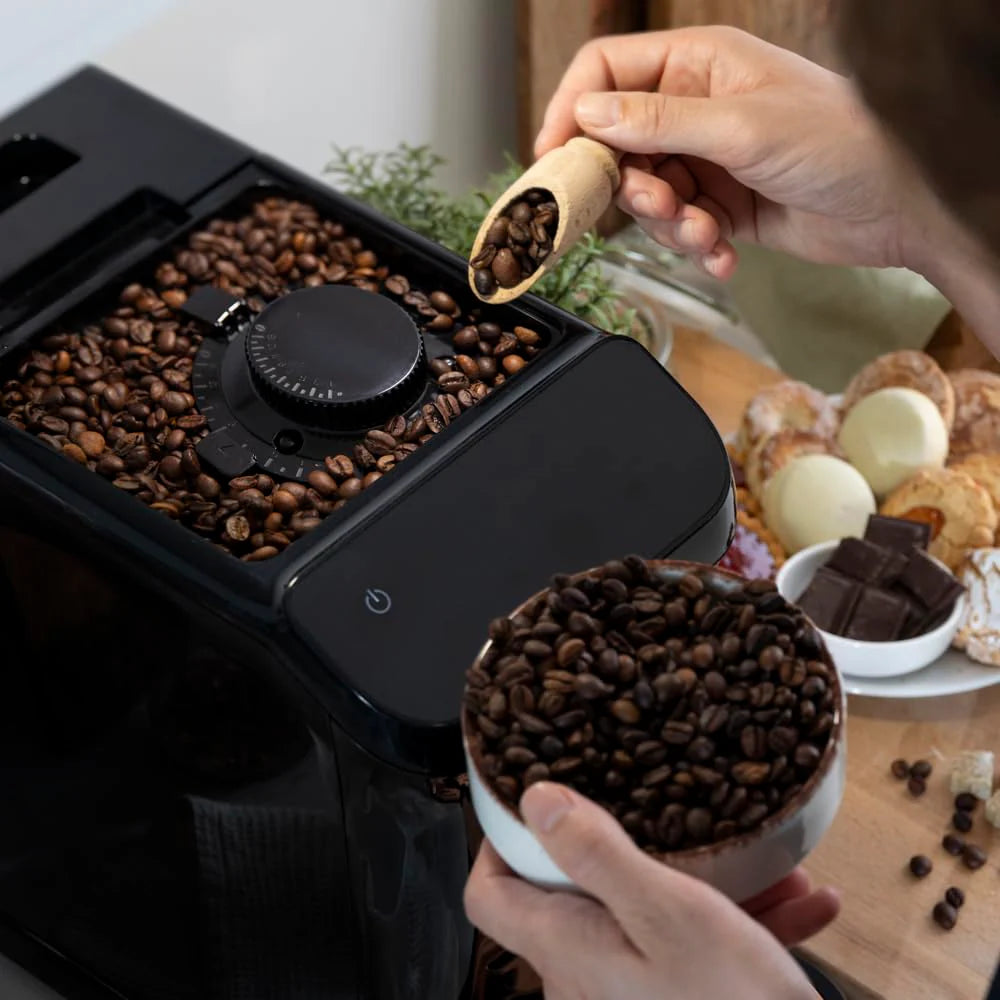 2026 Machine à café entièrement automatique Cecotec Cremmaet Macchia Black Rose – 1350 W, Thermobloc, Pompe à 19 Bars, Système Plug&Play, Réservoir à café avec moulin intégré, Nettoyage automatique
