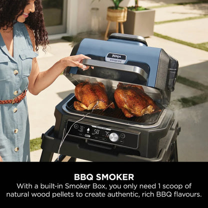2026 Ninja Woodfire Pro Connect XL Barbecue et Fumoir Électrique avec Support et Housse