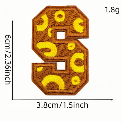 26 letter embroidered patches polka dot pattern A to Z iron on