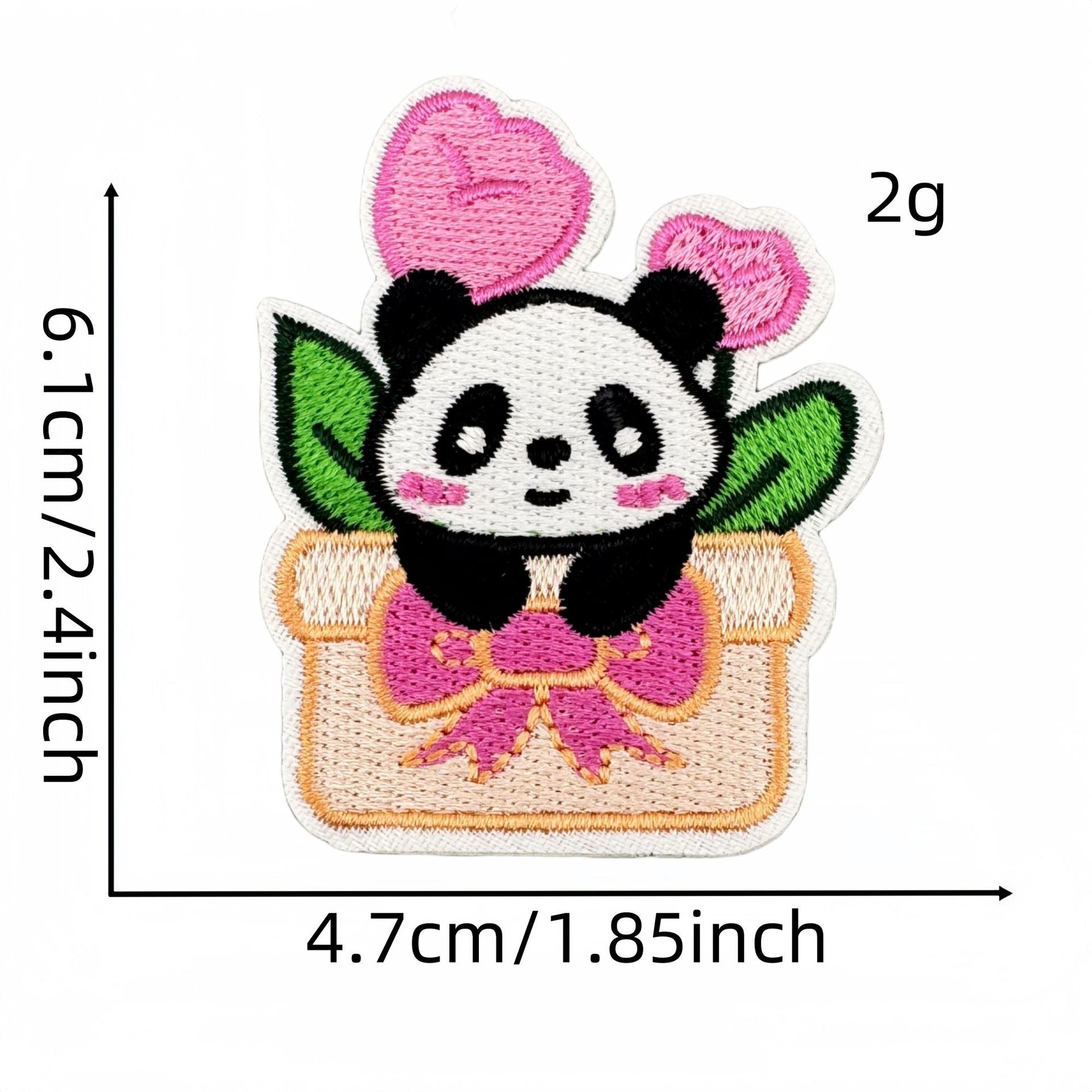 cute panda embroidered patches animal design iron on