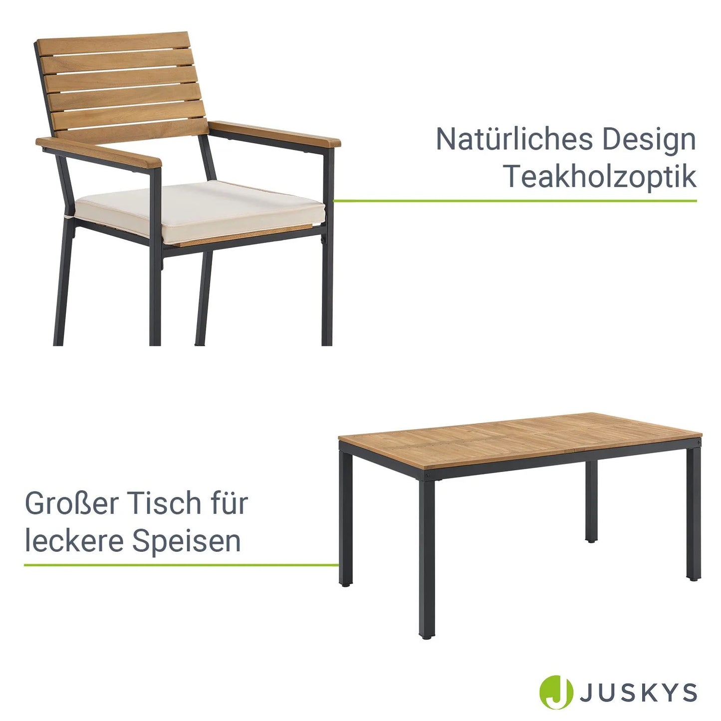 Ensemble de mobilier de jardin en bois d'acacia 2026 Rhodos