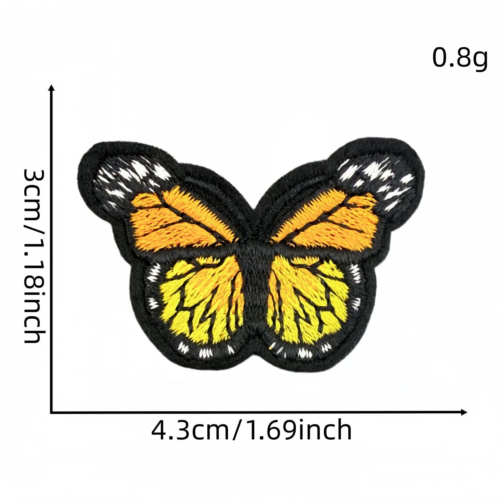 colorful butterfly embroidered patches multicolor design iron on