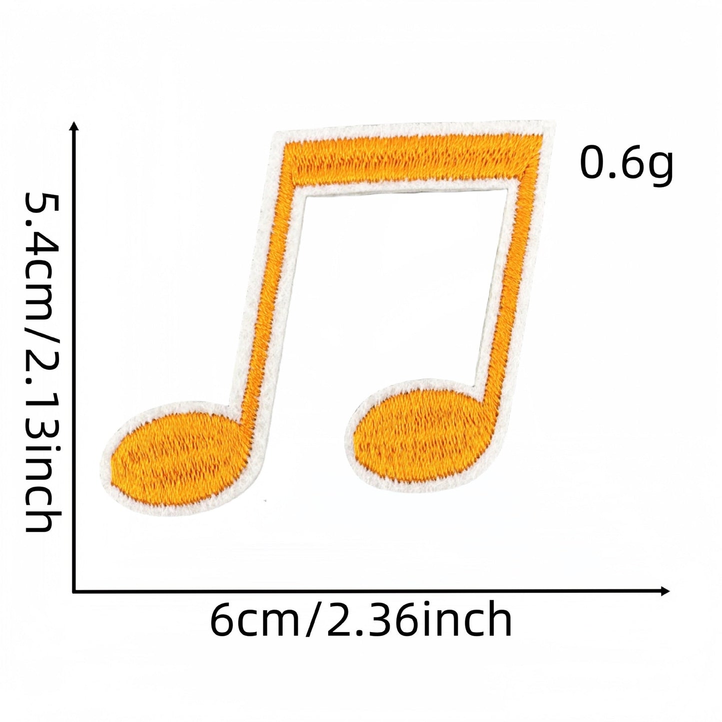 colorful music note embroidered patches iron on