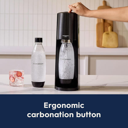 2026 SodaStream Terra Machine à Eau Pétillante Bundle (Noir), avec CO2, Bouteilles Compatibles Lave-Vaisselle et Arômes Bubly Drops