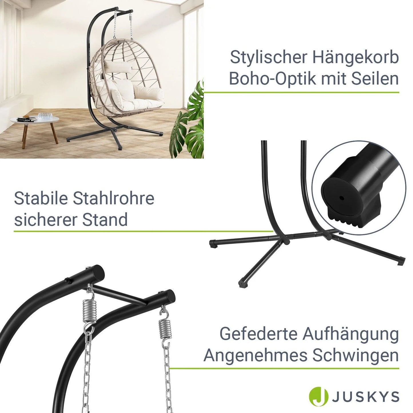 Fauteuil suspendu double en polyrotin Aria 2026