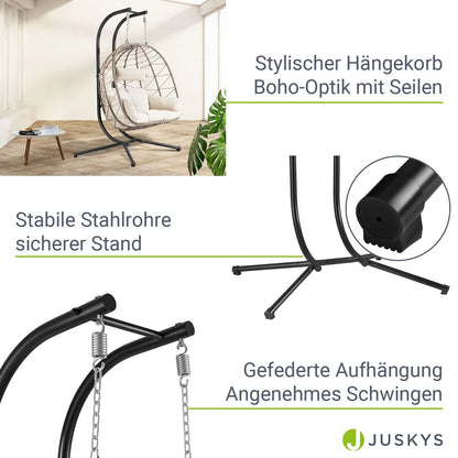 Fauteuil suspendu double en polyrotin Aria 2026