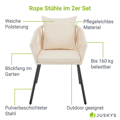 Ensemble de 2 chaises en corde 2026