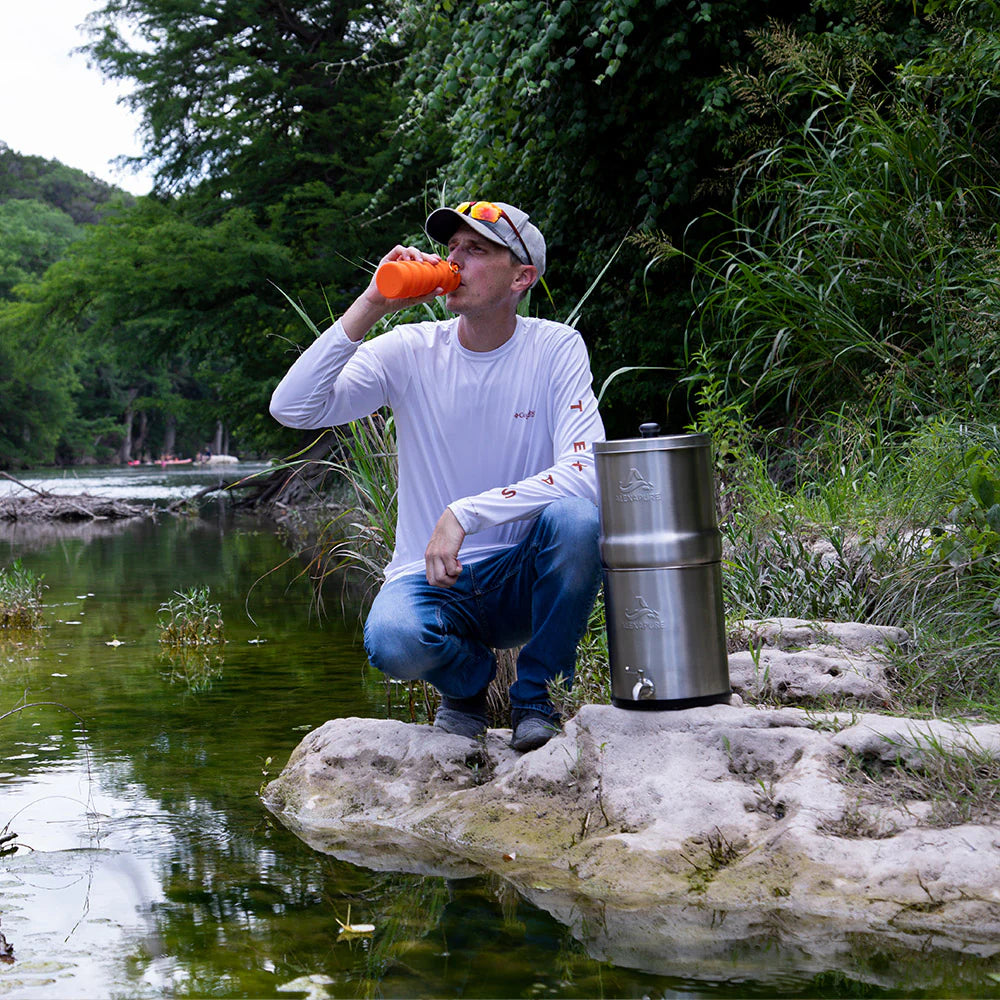 2026 Alexapure Pro Système de Filtration d’Eau par Gravité – Purificateur d’Eau Domestique en Acier Inoxydable Réduit 206 Contaminants, Sans Électricité, Facile à Installer et à Entretenir