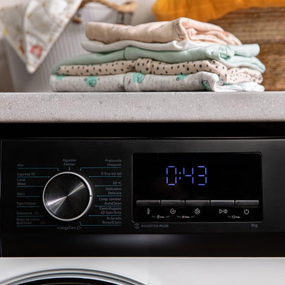 Cecotec Bolero Dresscode 10500 Inverter Steel A. Lave-linge 10 kg Steel, 1400 tr/min, Moteur Inverter Plus, Vapeur, Classe A.