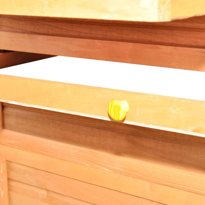 Poulailler en pin 2026, 295 x 163 x 170 cm, pondoir marron, élevage en plein air.