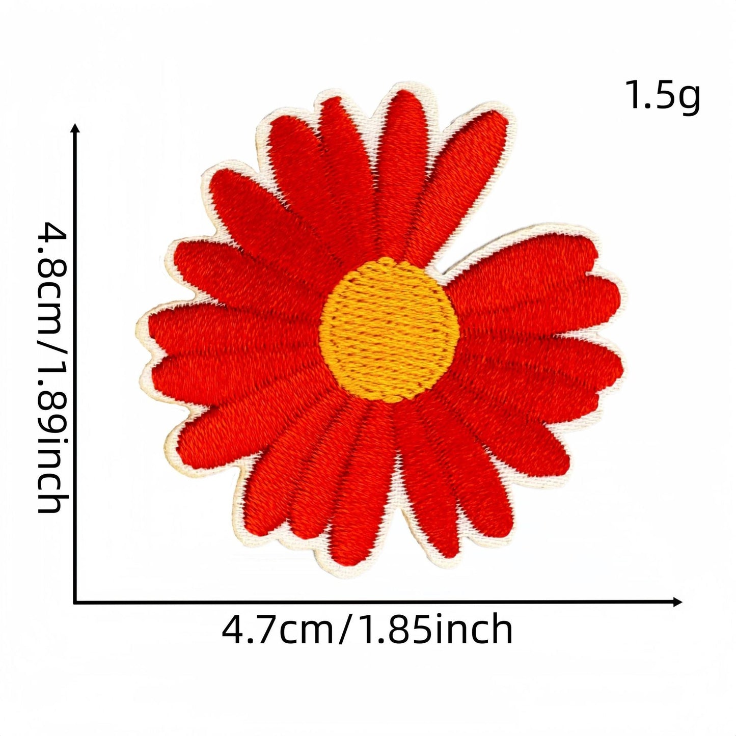 colorful daisy embroidered patches peel and stick self adhesive