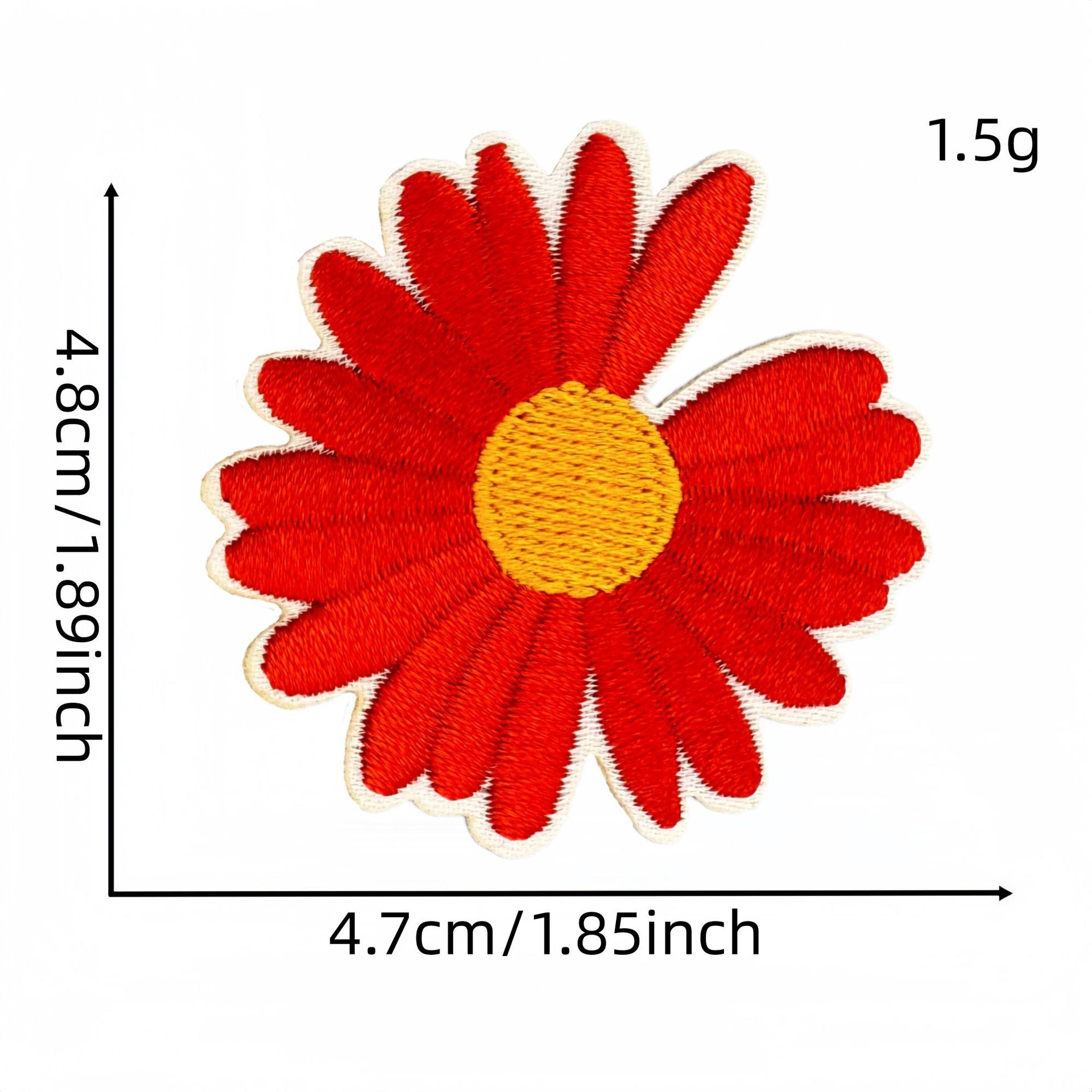 colorful daisy embroidered patches peel and stick self adhesive