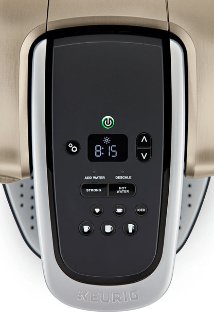 2026 Keurig K-Elite – Machine à Café à Dosettes K-Cup à Portion Unique, Finition Brossée Slate, Programmable pour Café Chaud et Glacé