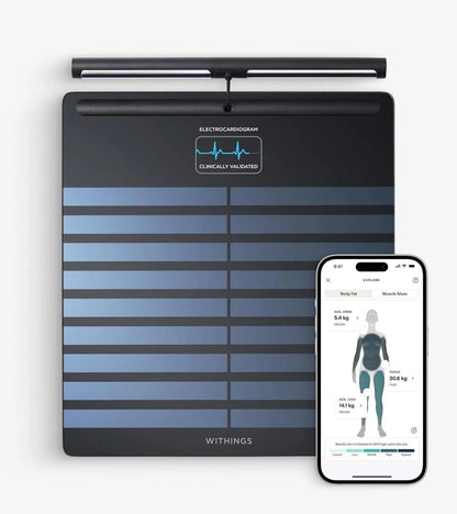 2026 Withings Body Scan – Balance Connectée Avancée avec ECG 6 Dérivations, Analyse Segmentaire & Suivi Cardiaque