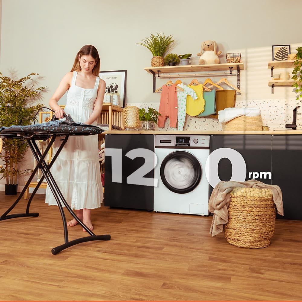 Cecotec Lave-Linge 9Kg Chargement Frontal Bolero Dresscode 9410 Inverter A. 1900W, 1400 tr/min Réglable, 16 Programmes, Faible Consommation d'Énergie, Vapeur, Stérilisation du Linge