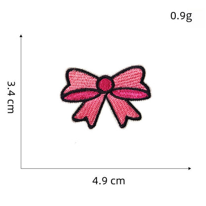 colorful bow tie embroidered patches multicolor design iron on