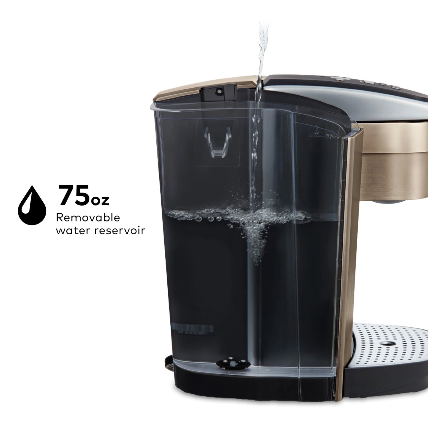 2026 Keurig K-Elite – Machine à Café à Dosettes K-Cup à Portion Unique, Finition Brossée Slate, Programmable pour Café Chaud et Glacé
