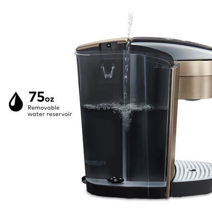 2026 Keurig K-Elite – Machine à Café à Dosettes K-Cup à Portion Unique, Finition Brossée Slate, Programmable pour Café Chaud et Glacé