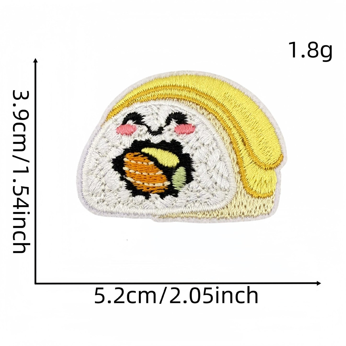 sushi embroidered patches Japanese food design iron on