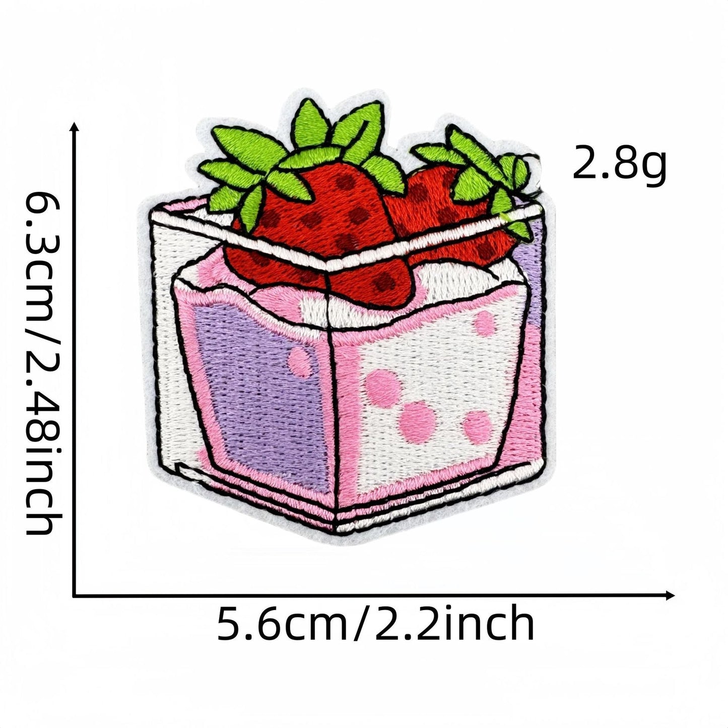 strawberry embroidered patches fruit design set iron on