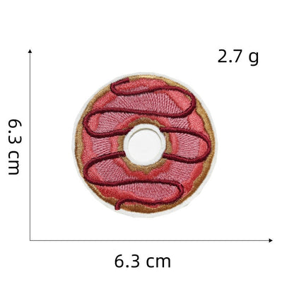 donut embroidered patches sweet food design iron on